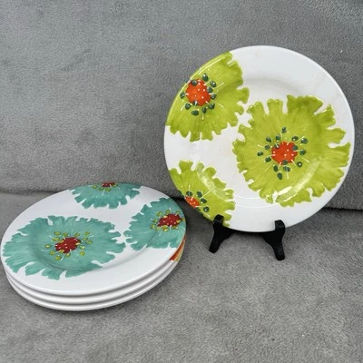 Laurie Gates Melamine Floral Salad Plate 8.5" Set of 4 - Image 1 of 4