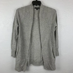 Banana Republic Pullover Damen klein grau 100 % Kaschmir vorne offen Cardigan weich - Bild 1 von 5