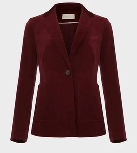 Gr. 10 Hobbs Blake Cord Blazer Sakko dunkelrot burgund gefüttert neu ohne Etikett - Bild 1 von 9