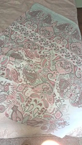 Pink And Duck Egg Blue Paisley Patterned Double Duvet Cover Set By PRIMARK - Picture 1 of 6