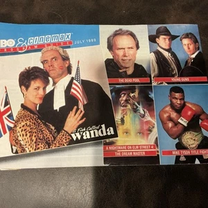 HB0 And Cinemax Program Guide JULY 1989 -A FISH CALLED WANDA -YOUNG GUNS- - Picture 1 of 8