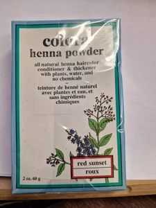 Colora Henna Powder Hair Color Red Sunset PACK OF 2 - Picture 1 of 1