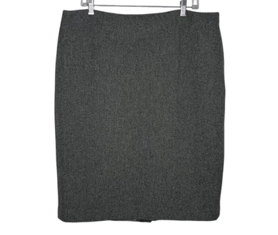 Falda Lauren Ralph Lauren Mezcla Lana Mujer Talla 16 Gris Tweed Forrada Nueva con Etiquetas Foto 1 de 4