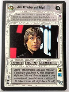 STAR WARS CCG DEATH STAR II ULTRA RARE CARD LUKE SKYWALKER, JEDI KNIGHT mp - Picture 1 of 2