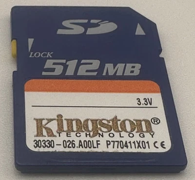 Kingston 512MB SD Card- Tested - Tracked Postage - Made In Japan - Image 1 of 2