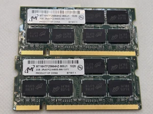 Micrón 4 GB (2x2 GB) PC2-6400s DDR2-800 MHz 2Rx8 sin ECC MT16HTF25664HY-800J1 - Imagen 1 de 2