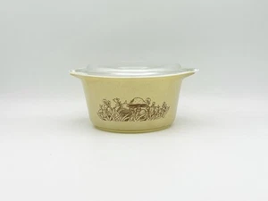 Cazuela vintage Pyrex Forest Fancies setas 473-B 1 qt con tapa 470-C - Imagen 1 de 6