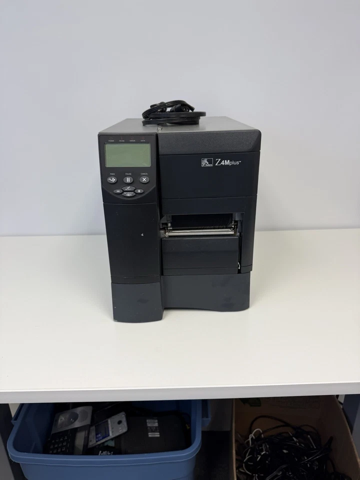 Zebra Z4M Plus Z4M00-2001-0000 Thermal Transfer Label Printer 300dpi LAN Serial - Image 1 of 4
