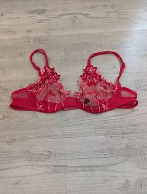 Sutiã feminino La Perla Malizia renda floral com fio 34 rosa Itália - Imagem 1 de 4