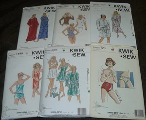 Konvolut 6 Vintage 70er Jahre Kwik Schnittmuster Mädchen Höschen Damen Roben Schlafanzug - Bild 1 von 4