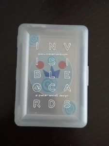 Kikkerland Pieter Woudt Design Clear Invisible Playing Card Deck With Case - Picture 1 of 4