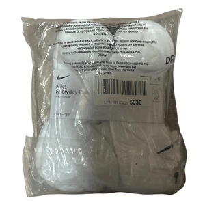 Lot de 6 chaussettes homme Nike Everyday Dri-FIT coton rembourrées no-show blanc grand - Photo 1/2