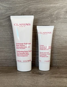 Clarins Paris Peeling Körperpeeling 3,5 oz + Hand & Nagel Behandlung Creme 1,7 oz - Bild 1 von 5