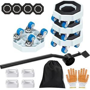 Carretilla para muebles 16 piezas con 4 ruedas y barra de palanca extendida - giratoria 360° pesada... - Imagen 1 de 7