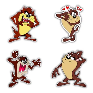 Taz Cartoon 4er Set Vinyl Aufkleber Abziehbild - 5" längere Seite ID: 3 - Bild 1 von 1
