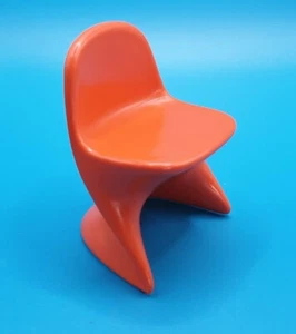 VTG Casalino Miniatur Chair Space Age MCM Furniture 70s Dollhouse orange RARE ! - Picture 1 of 7