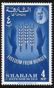 SHARJAH AND DEPENDENCIES 1963 4np SG 36 🔥Freedom from Hunger 🔥MNH OG VF - Picture 1 of 1