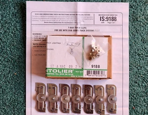 9188 Lightolier LyteSpan T-Bar Clip Kit 7 Clips 9/16" & 15/16" regressed ceiling - Picture 1 of 5