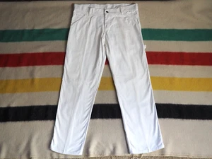 VTG 80s 90s White Carpenter Painters Twill Stan Ray Dickies 36x31 Work Pants Men - Picture 1 of 9
