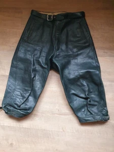 Leder Kniebundhose aus dunkelgrünem Vollrindleder Kindergr. 158/ Damengr.36 - Bild 1 von 2