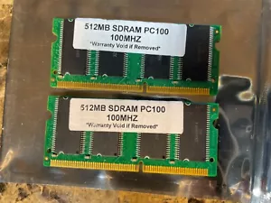 1GB (2 x 512GB) PC100 SDRAM 144PIN Laptop Notebook Memory 144-PIN SO-DIMM RAM - Picture 1 of 2