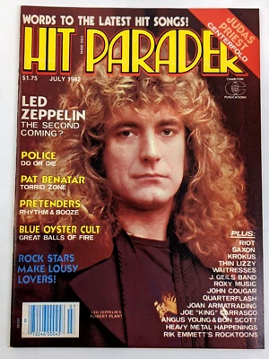Hit Parader Magazine July 1982 Judas Priest Centerfold, Led Zeppelin, Police - Image 1 of 3