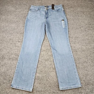 Lee Women’s Instantly Slims 16w High Rise Jeans Relaxed Fit Straight Leg Blue - Picture 1 of 18