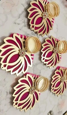 Candelabro de luz de té Lotus Diwali, regalos de devolución - ¡Vendedor de boda de EE. UU.!! Foto 1 de 4