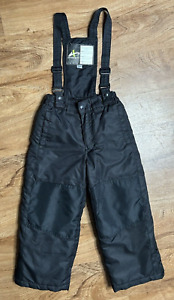 ATHLETECH Boys Youths Size Small 6-7 Black Snow Pants Convertible Bib Overalls