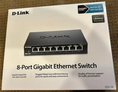 D-Link DGS (DGS-108) 8-Ports External Switch - Image 1 of 4