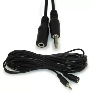 20ft long 1/8" MONO Male-Female Extension,3.5mm,Audio Cable/Cord/Wire 2conductor - Picture 1 of 1