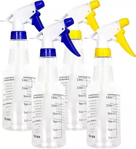 Paquete de 4 botellas de spray vacías, botellas de spray de 16 onzas para limpieza Soluti - Imagen 1 de 5
