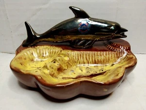 Vintage Sea World Surfers Paradise Ceramic Dolphin Ashtray - Picture 1 of 8