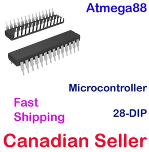 Atmega88 CMOS 8-Bit 20MHz 8kb Flash ADC 28-DIP AVR IC MCU Microcontroller Atmel - Picture 1 of 1