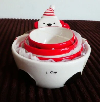 New 🎄 Home Essential Christmas Dog Design Measuring Cups / Bowls (Xmas Baking) - Image 1 of 4