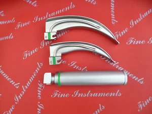 Laryngoskop Set  Macintosh Kaltlicht(Fiber Optik) mit 2 spatel Nr 1/2/3 oder 4. - Bild 1 von 1