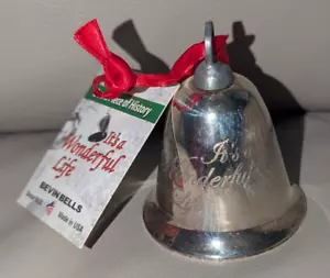 Bevin Bells It’s a Wonderful Life Bell Christmas Ornament EUC With Tag Holiday - Picture 1 of 8