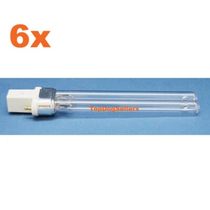 6x Universal UV Bulb 9 Watt 9W G23 UVC HVAC Filter Pond SunSun Jebao jup01 - Picture 1 of 1