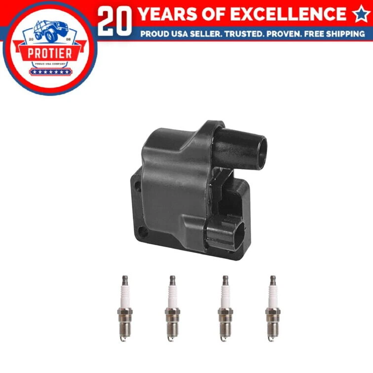 Ignition coil + Spark Plug Compatible with Nissan 240sx Sentra Altima 4Cyl 1.6l - Image 1 of 1