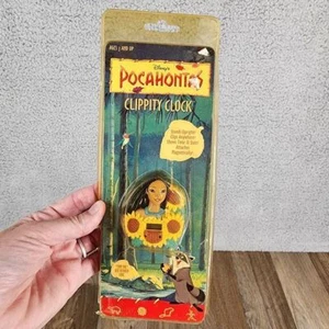 Vintage Disney 90s Pocahontas Sunflower Clippity Clock Clip on Watch - Picture 1 of 7