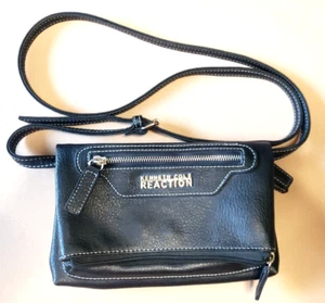 Kenneth Cole Reaction Black Wallet Clutch Crossbody Purse - Picture 1 of 10