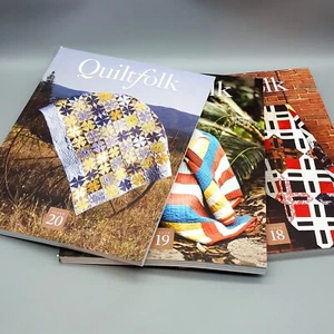 3 QUILTFOLK Magazines #18 19 20 from 2021, Excellent Used, Ad-Free, Quilting - Imagen 1 de 6