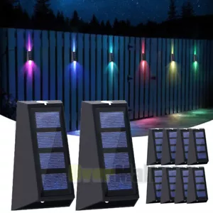 2/4 X Super Bright Solar Powered Door Fence Wall Lights LED Outdoor Garden Lamp - Picture 1 of 37