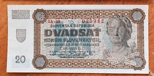 1942 Czechoslovakia Specimen 20 Korun - Picture 1 of 3