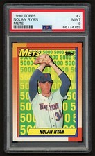 1990 TOPPS NOLAN RYAN #2 5000 K'S THE METS YEARS 1965-1971 HOF PSA 9 MINT