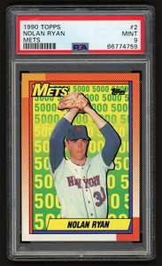1990 TOPPS NOLAN RYAN #2 5000 K'S THE METS YEARS 1965-1971 HOF PSA 9 MINT