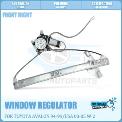 For Toyota Avalon MCX10 2000 -2005 Front Right Window Regulator W/2 Pins Motor - image 1 of 4
