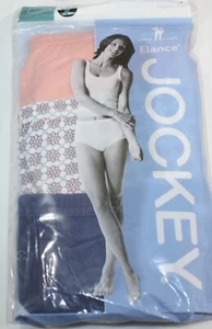 New 3 pack JOCKEY covered waistband 100% cotton BRIEF BLUE LT ORANGE Floral 5/S - Picture 1 of 3