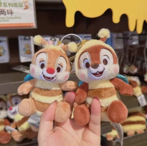 Shanghai Disneyland Chip& Dale Bee Small Plush Keychain Disneyland - Picture 1 of 1