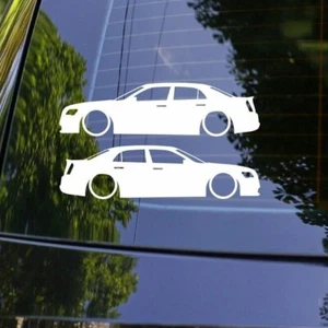 2x Lowered Car Silhouette Decal Stickers For Chrysler 300 300C 2nd gen 2011+ - Picture 1 of 3